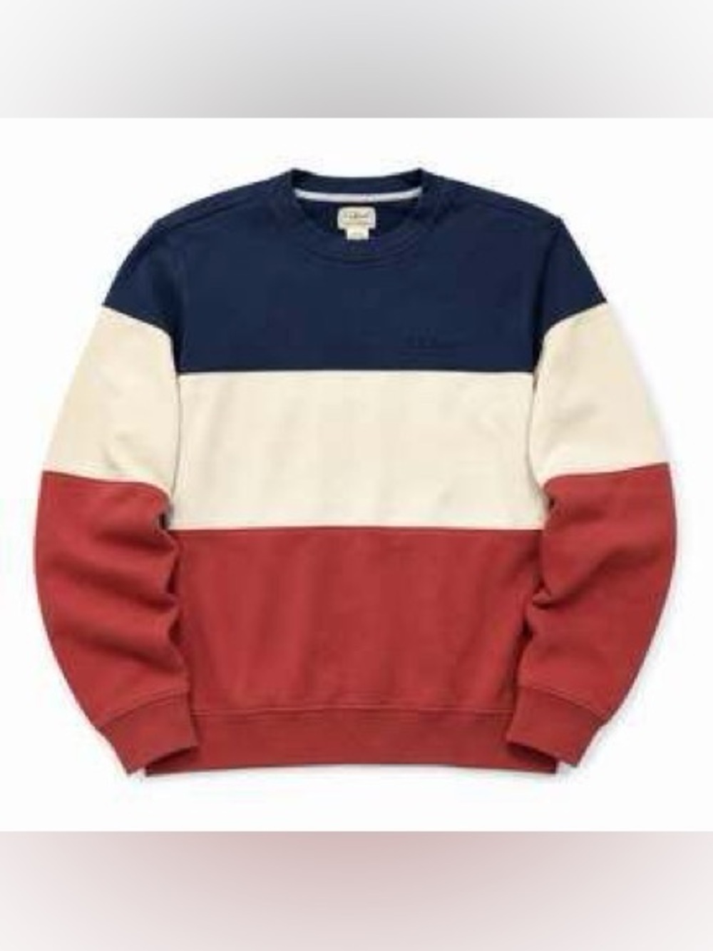 Men’s L.L. Bean Colourblock Crewneck Pullover Sweatshirt